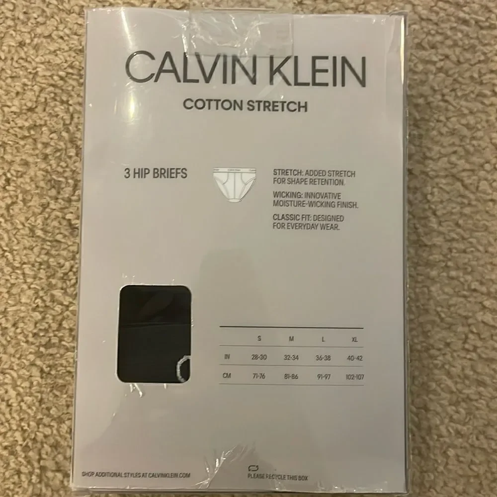 Men’s Calvin Klein 3 pack cotton stretch briefs 2XL black